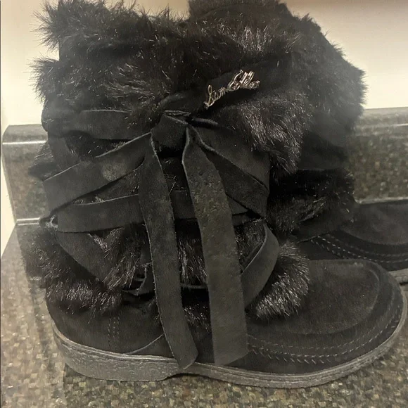 Sam Edelman Black Faux Fur Winter Boots - Picture 8 of 15